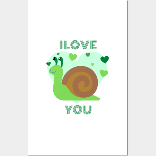 I love you - Snail Posters and Art